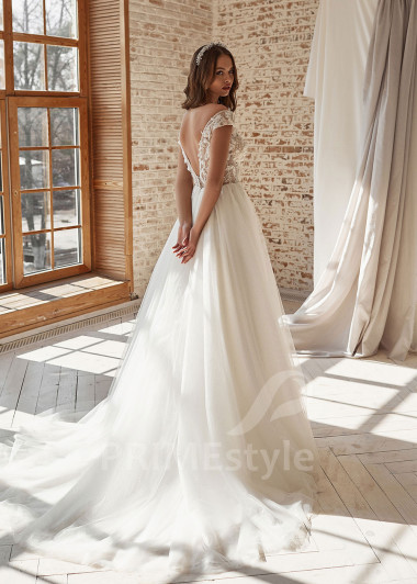 Luxusné kvetované svadobné šaty RS701 - primestyle.sk