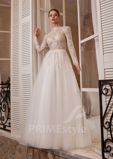 Luxusné trblietavé svadobné šaty RS705 - primestyle.sk