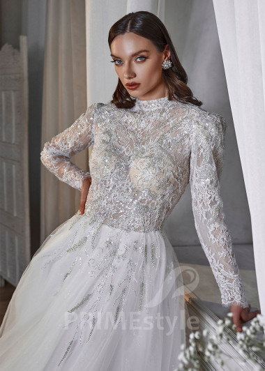 Luxusné trblietavé svadobné šaty RS705 - primestyle.sk