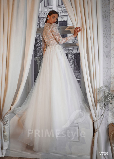 Luxusné trblietavé svadobné šaty RS705 - primestyle.sk