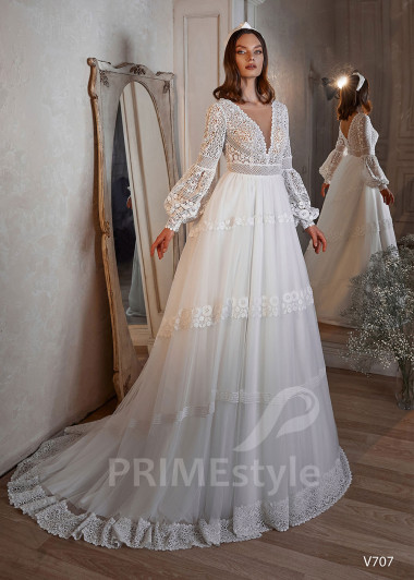 Luxusné boho svadobné šaty RS707