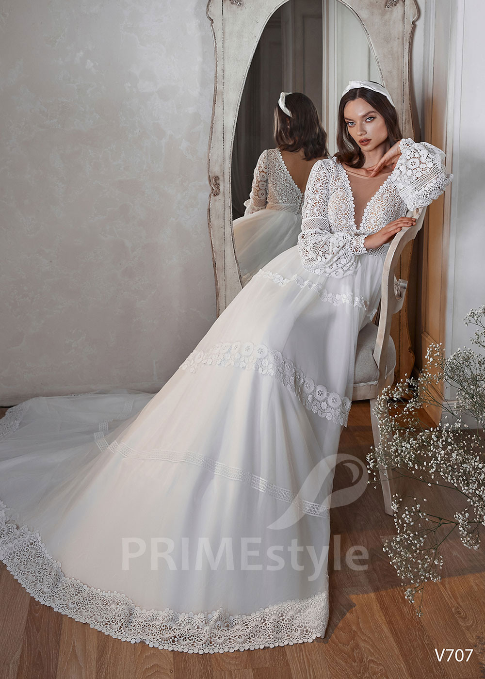 Luxusné boho svadobné šaty RS707