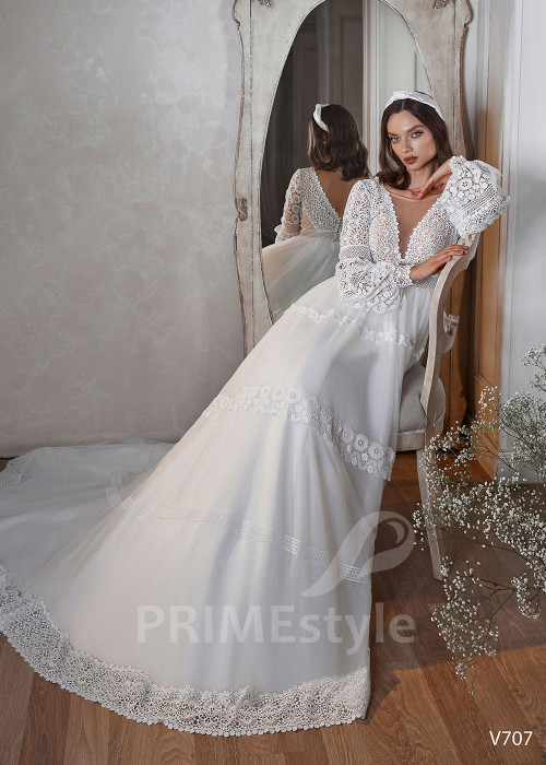 Luxusné boho svadobné šaty RS707