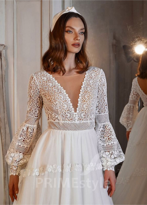 Luxusné boho svadobné šaty RS707