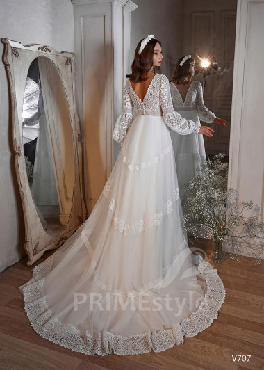 Luxusné boho svadobné šaty RS707 - primestyle.sk