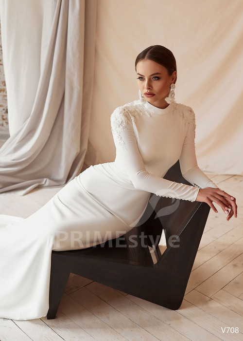 Elegantné úzke svadobné šaty RS708