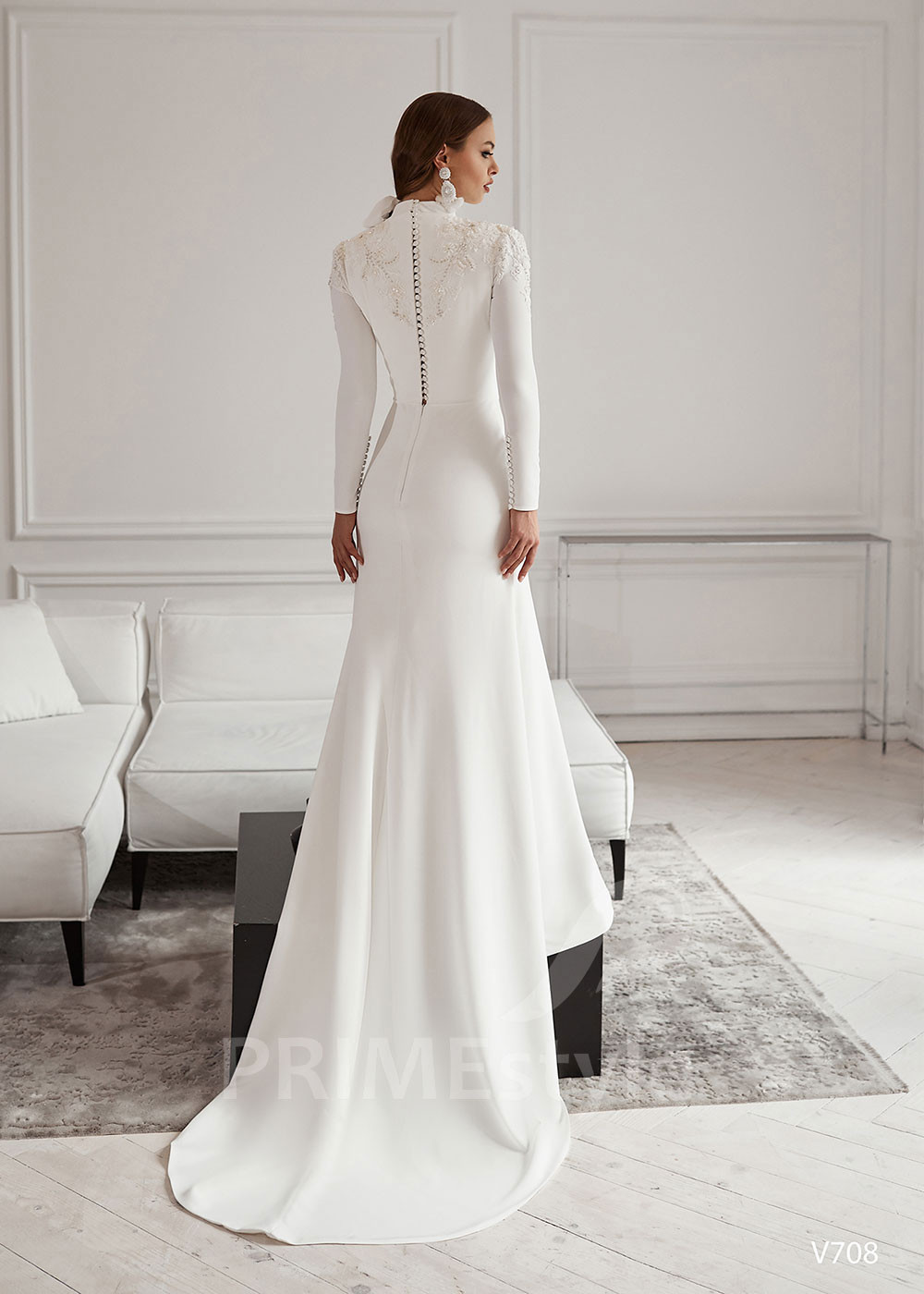 Elegantné úzke svadobné šaty RS708