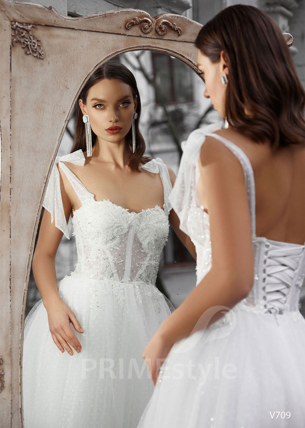 Jednoduché romantické svadobné šaty RS709