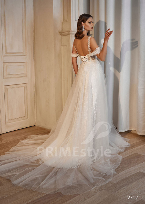Luxusné celočipkované svadobné šaty RS712
