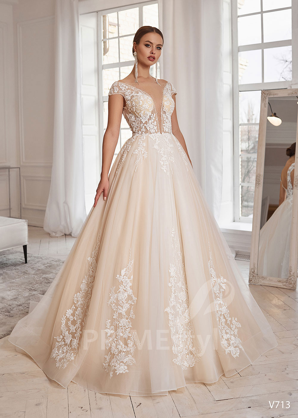 Luxusné princeznovské svadobné šaty RS713