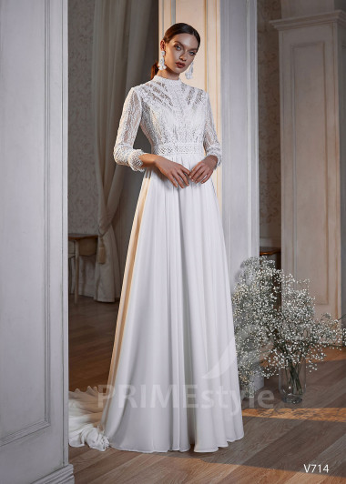 Jednoduché boho svadobné šaty RS714