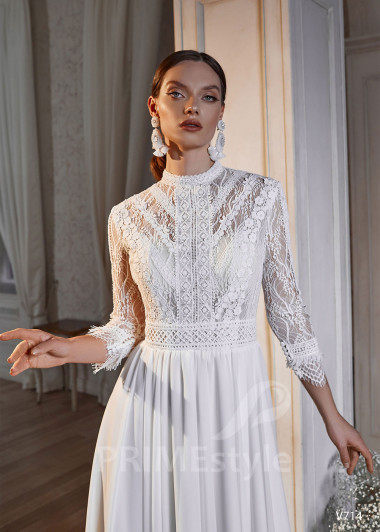 Jednoduché boho svadobné šaty RS714 - primestyle.sk