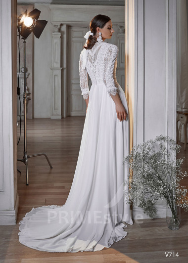 Jednoduché boho svadobné šaty RS714 - primestyle.sk