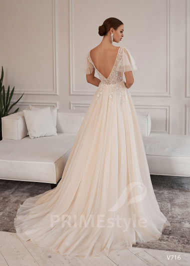 Luxusné čipkované svadobné šaty RS716 - primestyle.sk