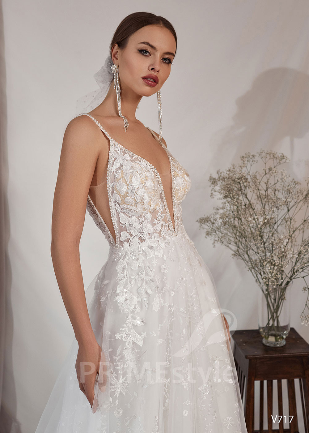 Elegantné celočipkované svadobné šaty RS717