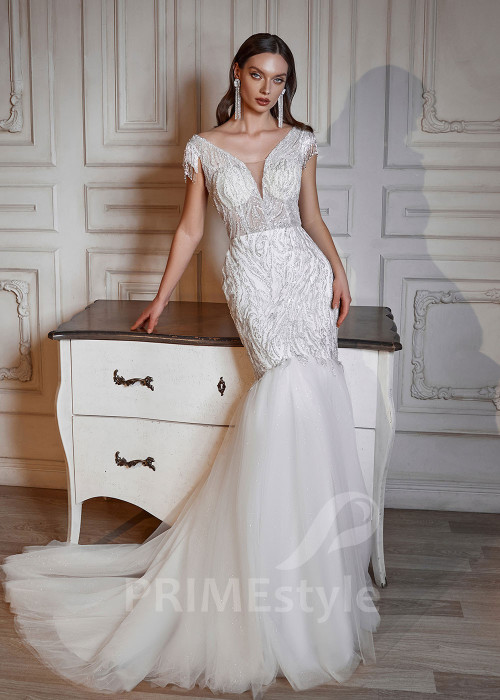 Luxusné úzke svadobné šaty RS720