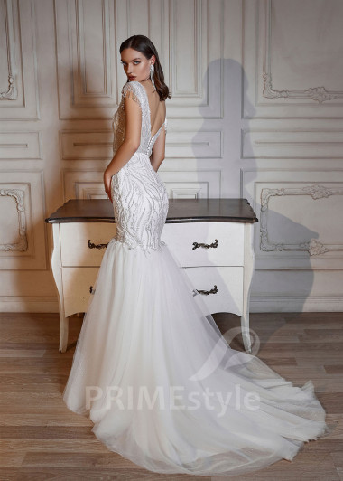 Luxusné úzke svadobné šaty RS720 - primestyle.sk