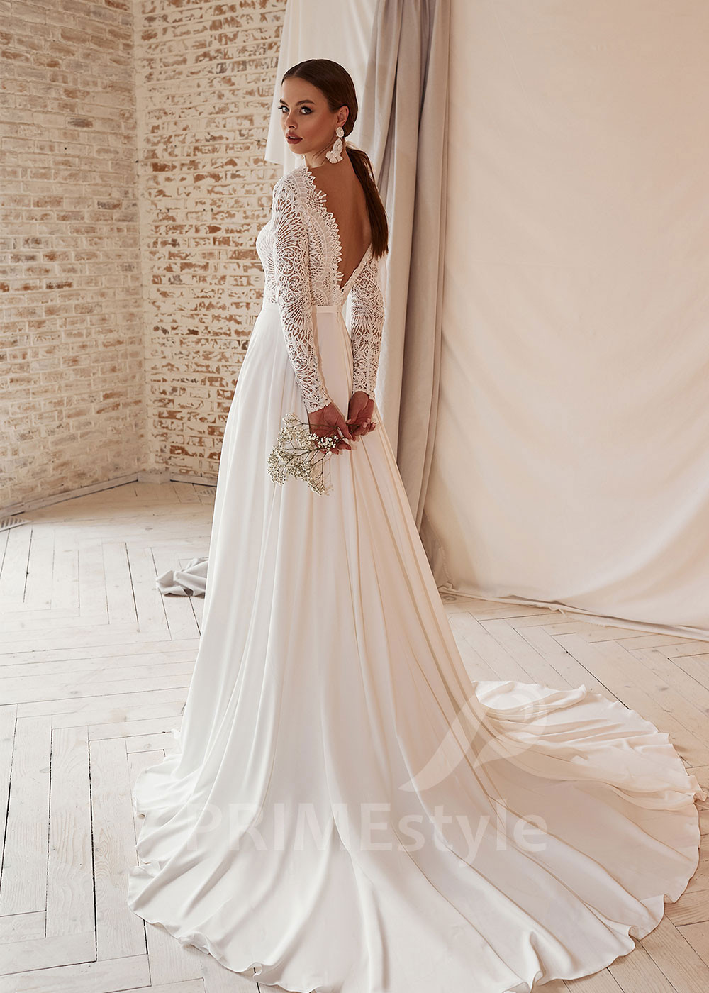 Elegantné boho svadobné šaty RS723