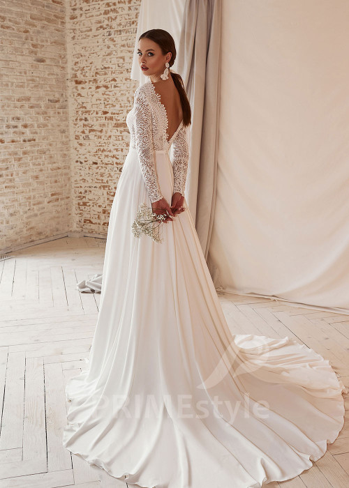 Elegantné boho svadobné šaty RS723