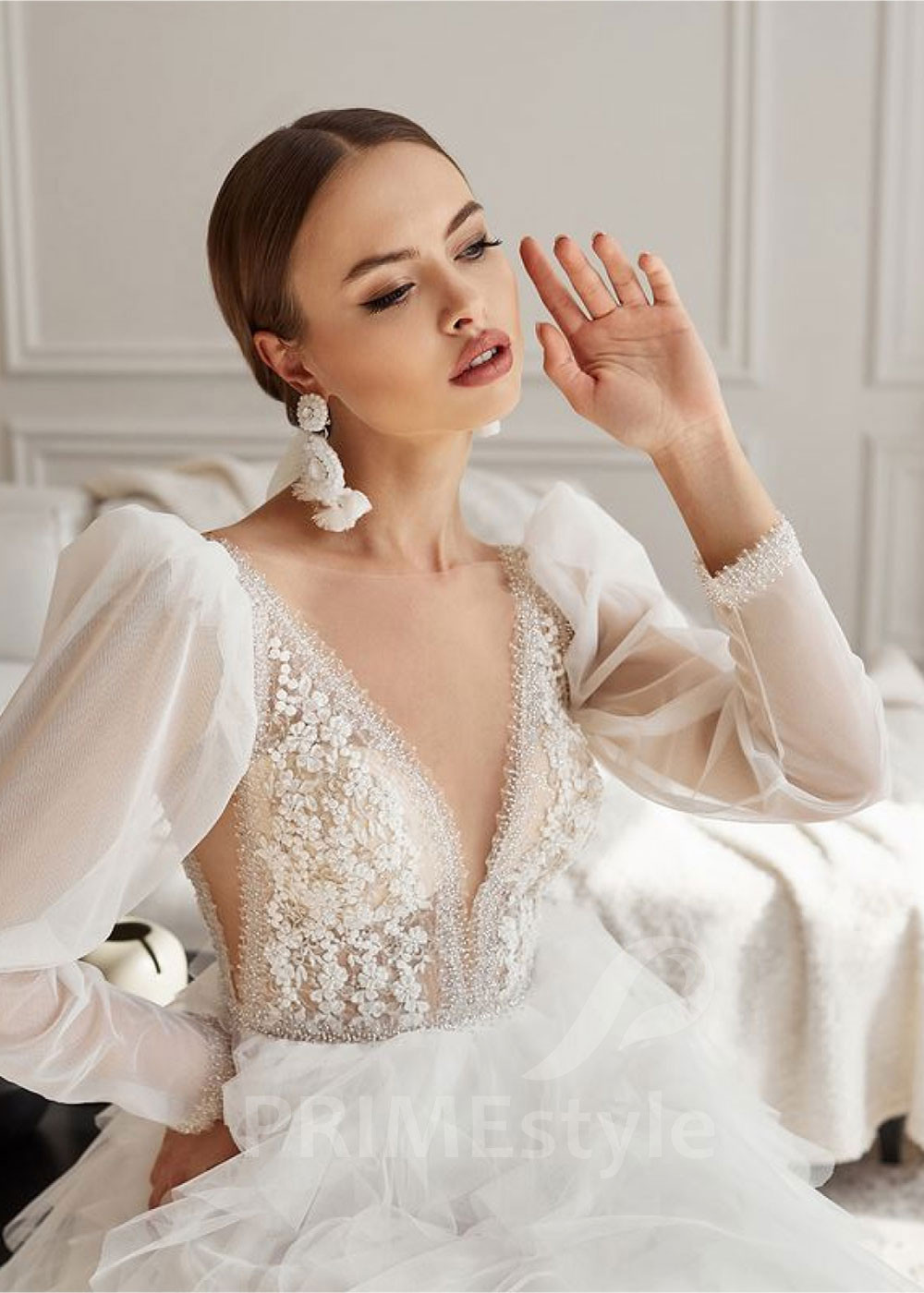 Luxusné romantické svadobné šaty RS726