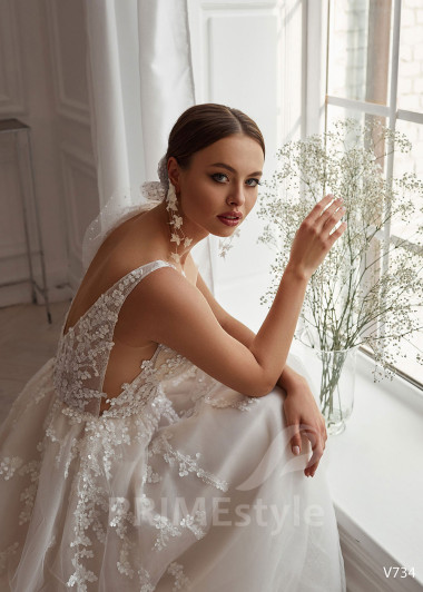 Exkluzívne princeznovské svadobné šaty RS734 - primestyle.sk