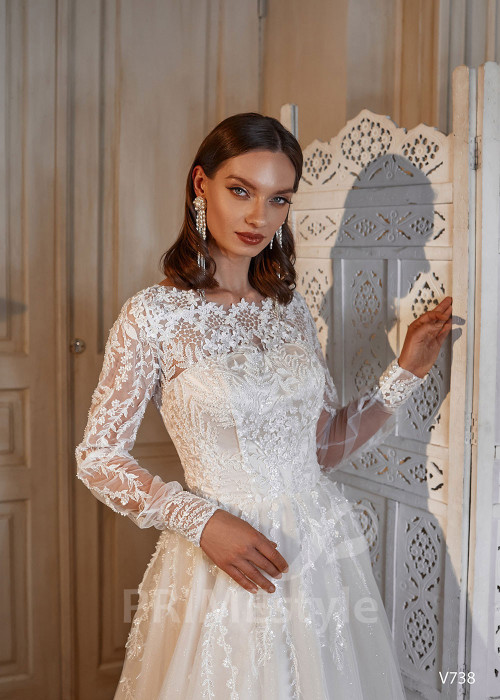 Luxusné princeznovské svadobné šaty RS738