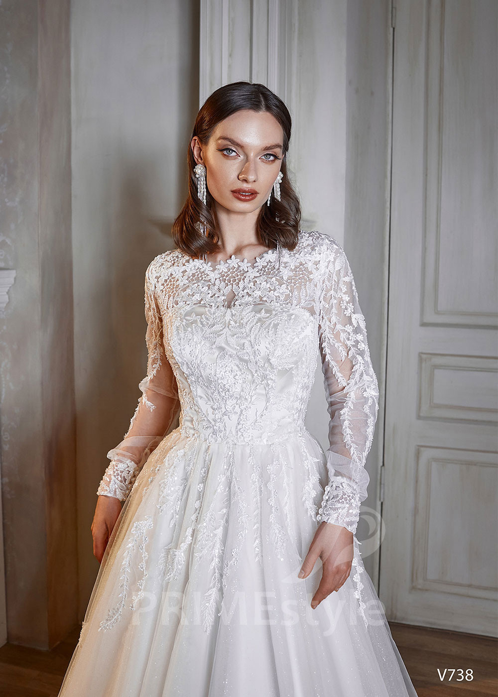 Luxusné princeznovské svadobné šaty RS738