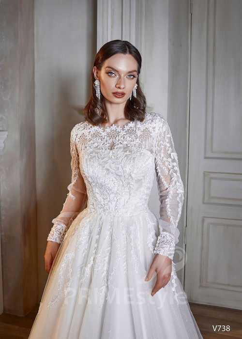 Luxusné princeznovské svadobné šaty RS738