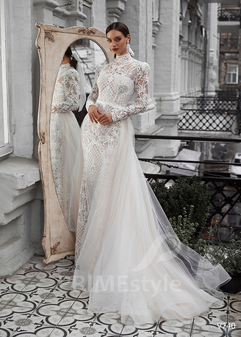 Exkluzívne úzke svadobné šaty RS740