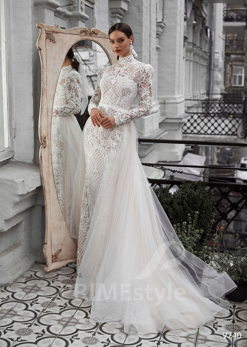 Exkluzívne úzke svadobné šaty RS740