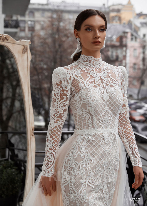 Exkluzívne úzke svadobné šaty RS740