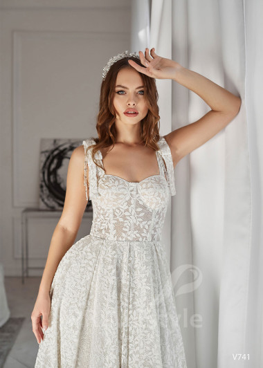 Luxusné celočipkované svadobné šaty RS741 - primestyle.sk