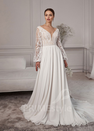 Luxusné čipkované svadobné šaty RS743