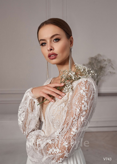 Luxusné čipkované svadobné šaty RS743 - primestyle.sk
