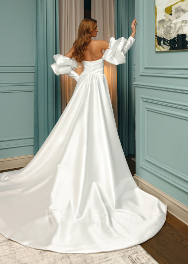 Exkluzívne saténove svadobné šaty Diana - primestyle.sk