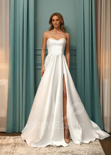 Jednoduché minimalistické svadobné šaty Nicole