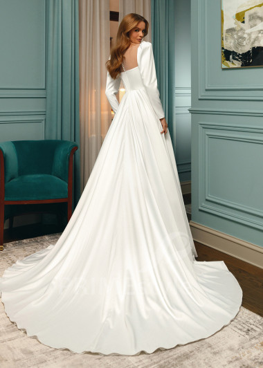 Elegantné saténove svadobné šaty Samantha - primestyle.sk