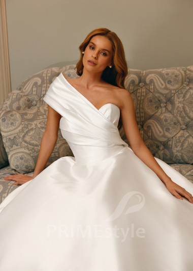 Luxusné asymetrické svadobné šaty Shannon - primestyle.sk