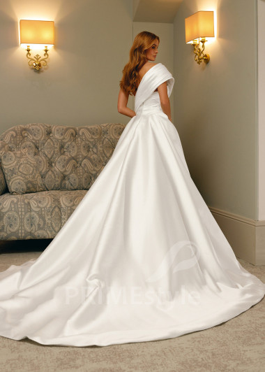 Luxusné asymetrické svadobné šaty Shannon - primestyle.sk