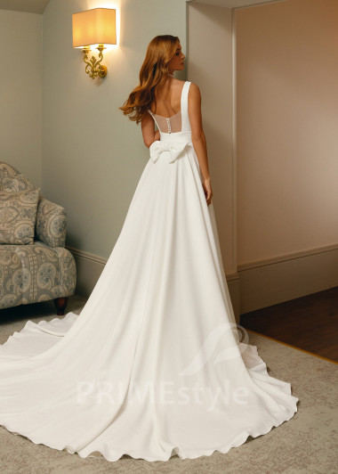 Elegantné hladké svadobné šaty Verona - primestyle.sk