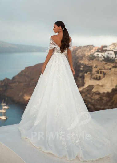 Luxusné čipkované svadobné šaty SN002 - primestyle.sk