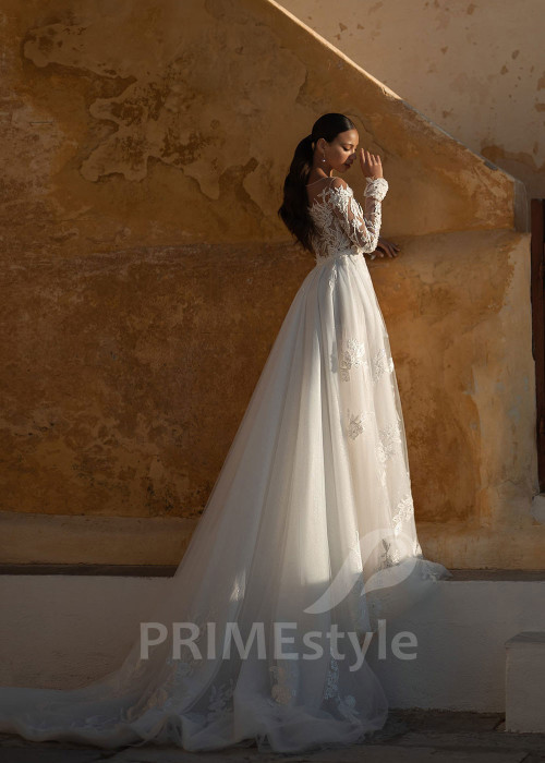 Luxusné celokrajkové svadobné šaty SN003