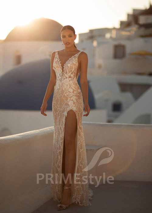 Luxusné celokrajkové svadobné šaty SN010