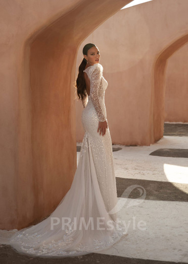 Luxusné trblietavé svadobné šaty SN014 - primestyle.sk