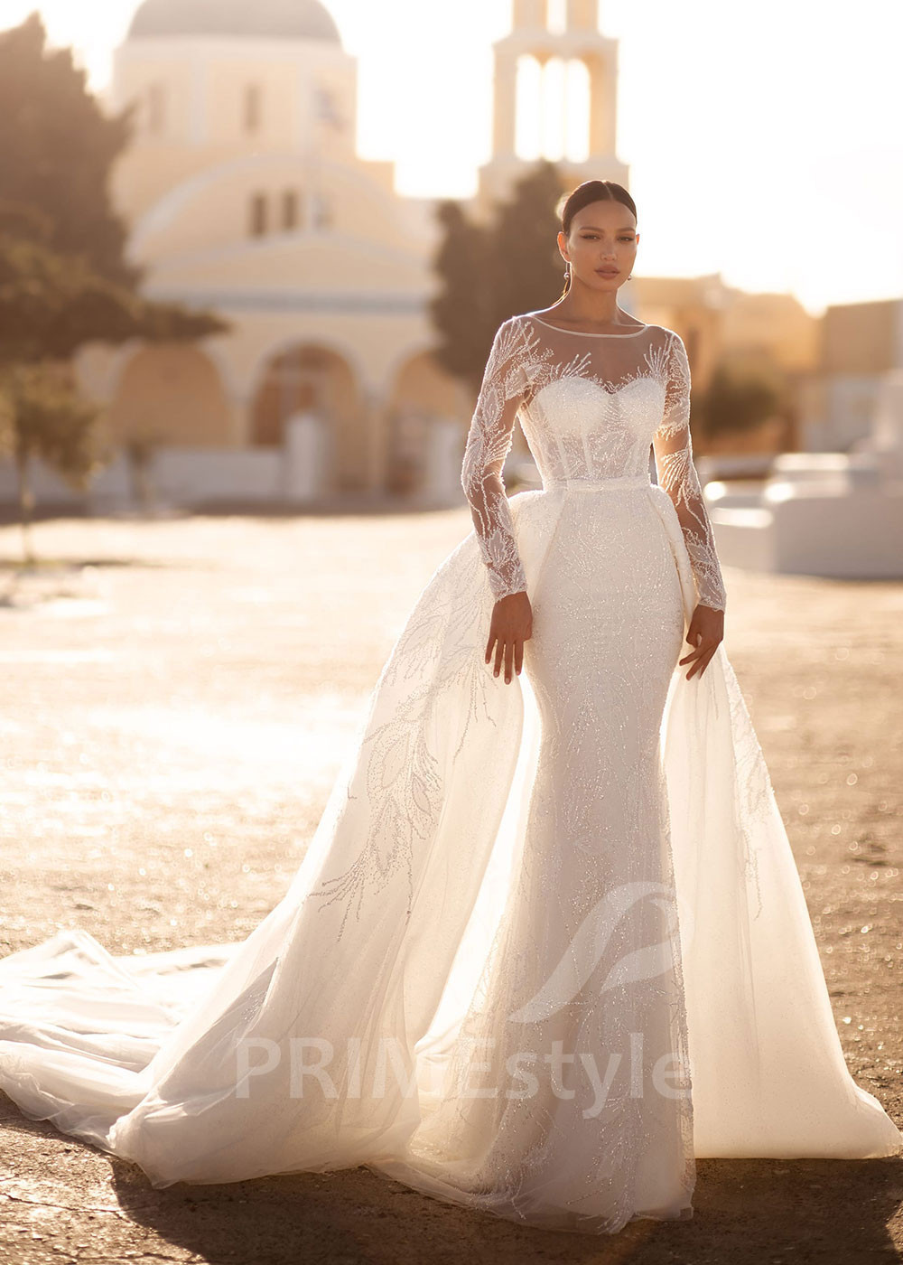 Luxusné úzke svadobné šaty SN015