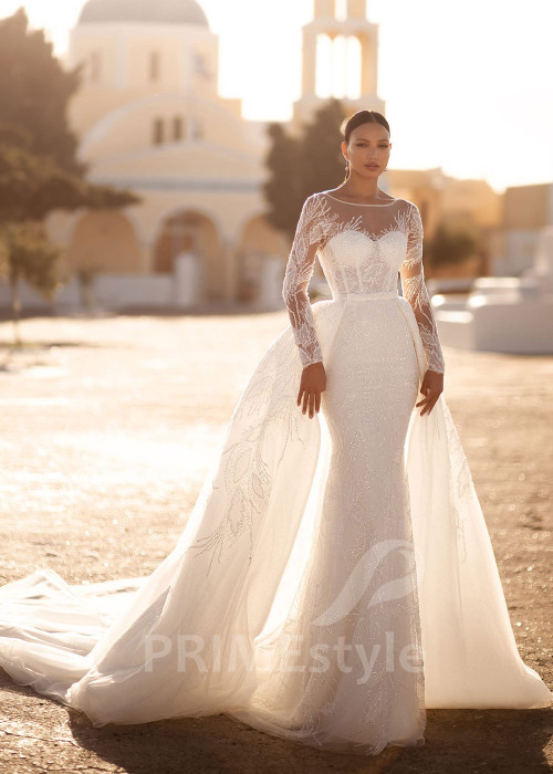 Luxusné úzke svadobné šaty SN015