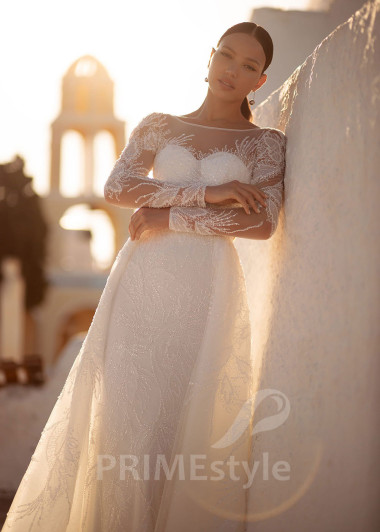 Luxusné úzke svadobné šaty SN015 - primestyle.sk