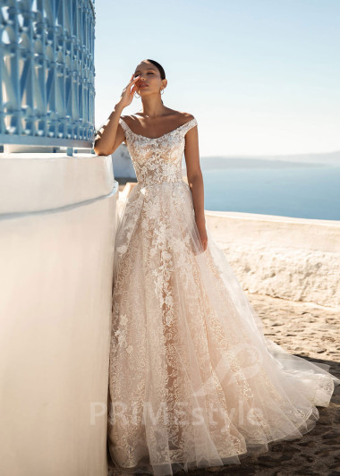 Luxusné celokrajkové svadobné šaty SN018