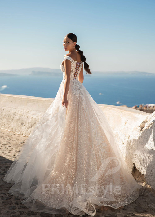 Luxusné celokrajkové svadobné šaty SN018