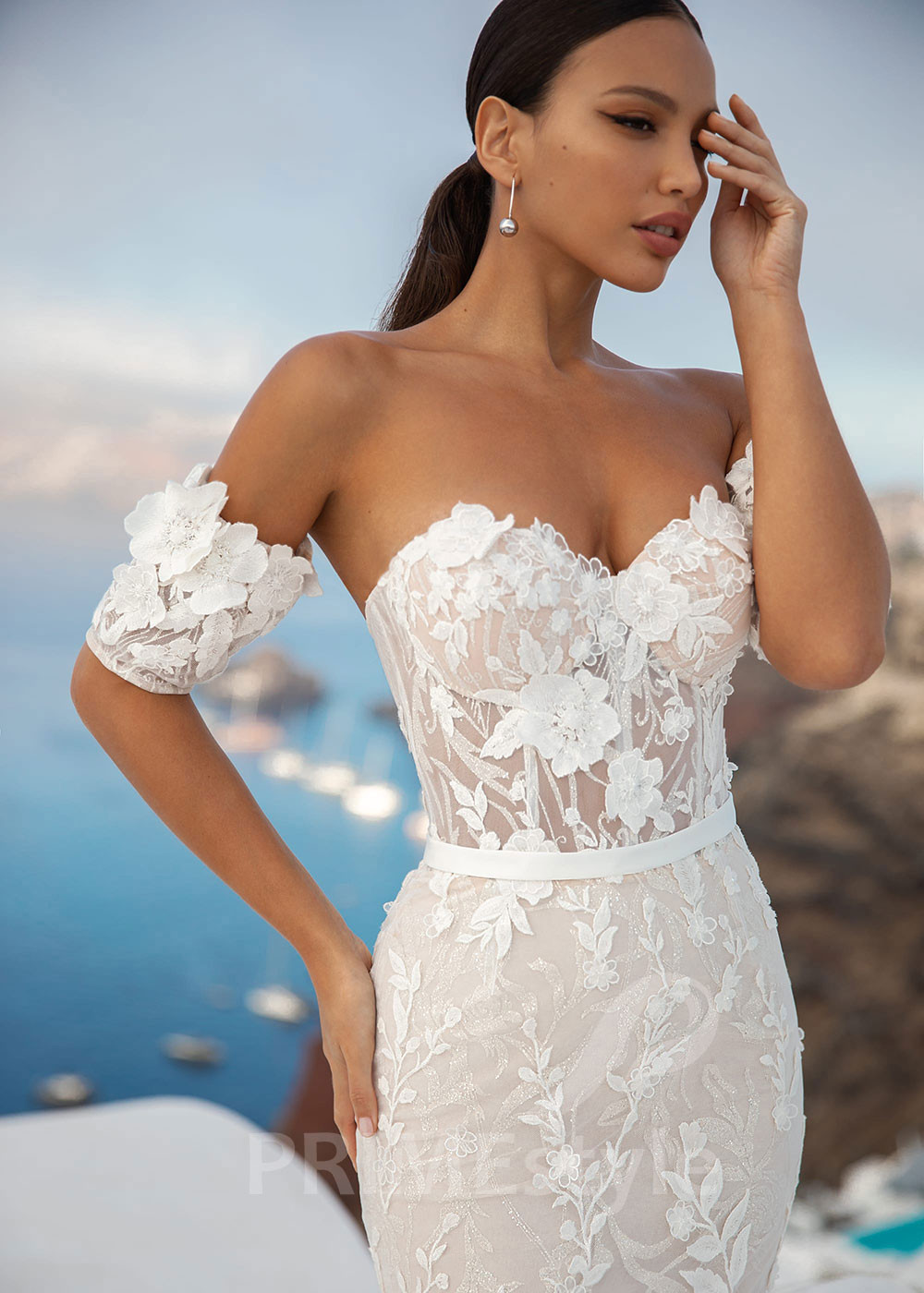 Luxusné celokrajkové svadobné šaty SN023